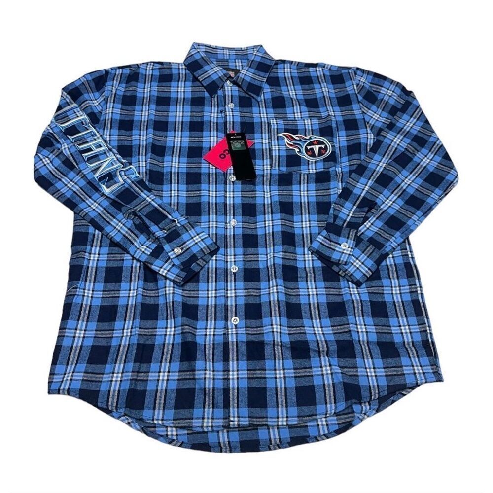 FOCO NFL Wordmark Basic Flannel Shirt Size S